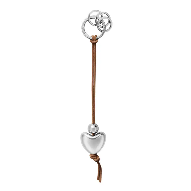 Georg Jensen Keyring Heart with Leather Strap